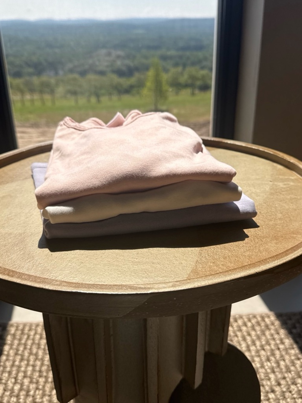 Hanna Andersson Pastel Long Sleeve Tees - Pink, Cream, Lavender